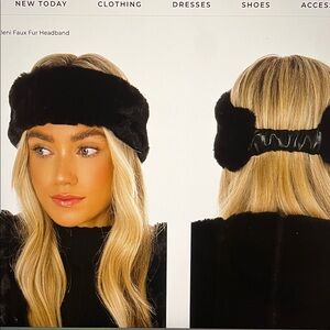 Apparis Eleni Black Faux Fur Headband